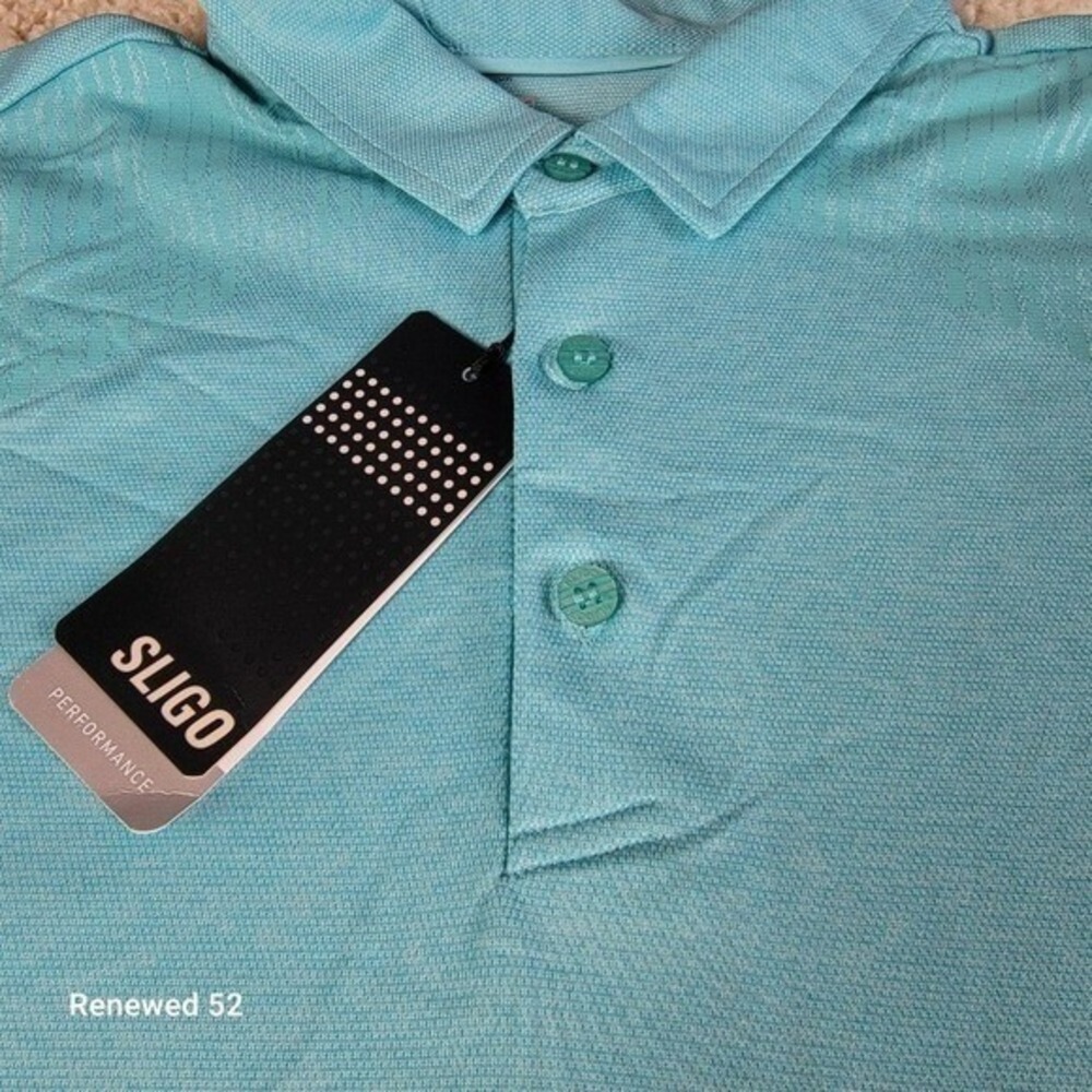 Slingo Wear Men's XL Blue Polo Shirt UPF 40 Moisture Wicking NEW - Picture 9 of 13